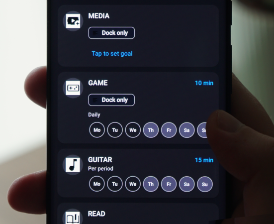 Tiho app activity setup screen